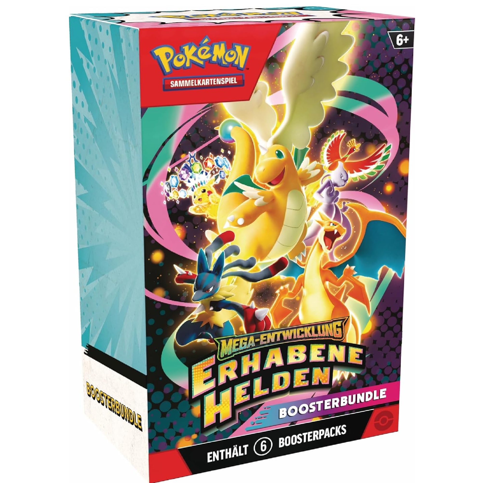 Pokemon Boosterbundle Mega-Entwicklung – Erhabene Helden (6 Boosterpacks)