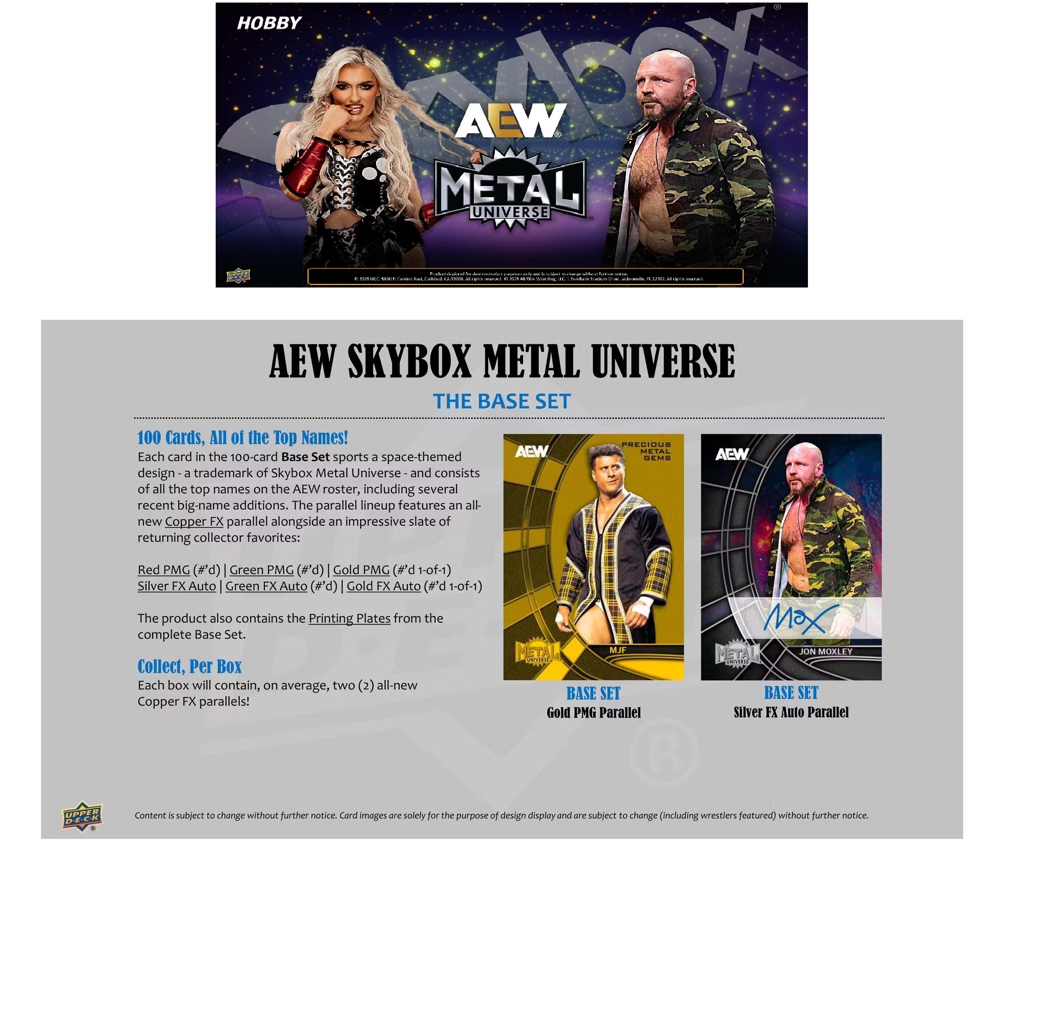 2025 Upper Deck AEW Skybox Metal Universe Wrestling (Hobby Box)