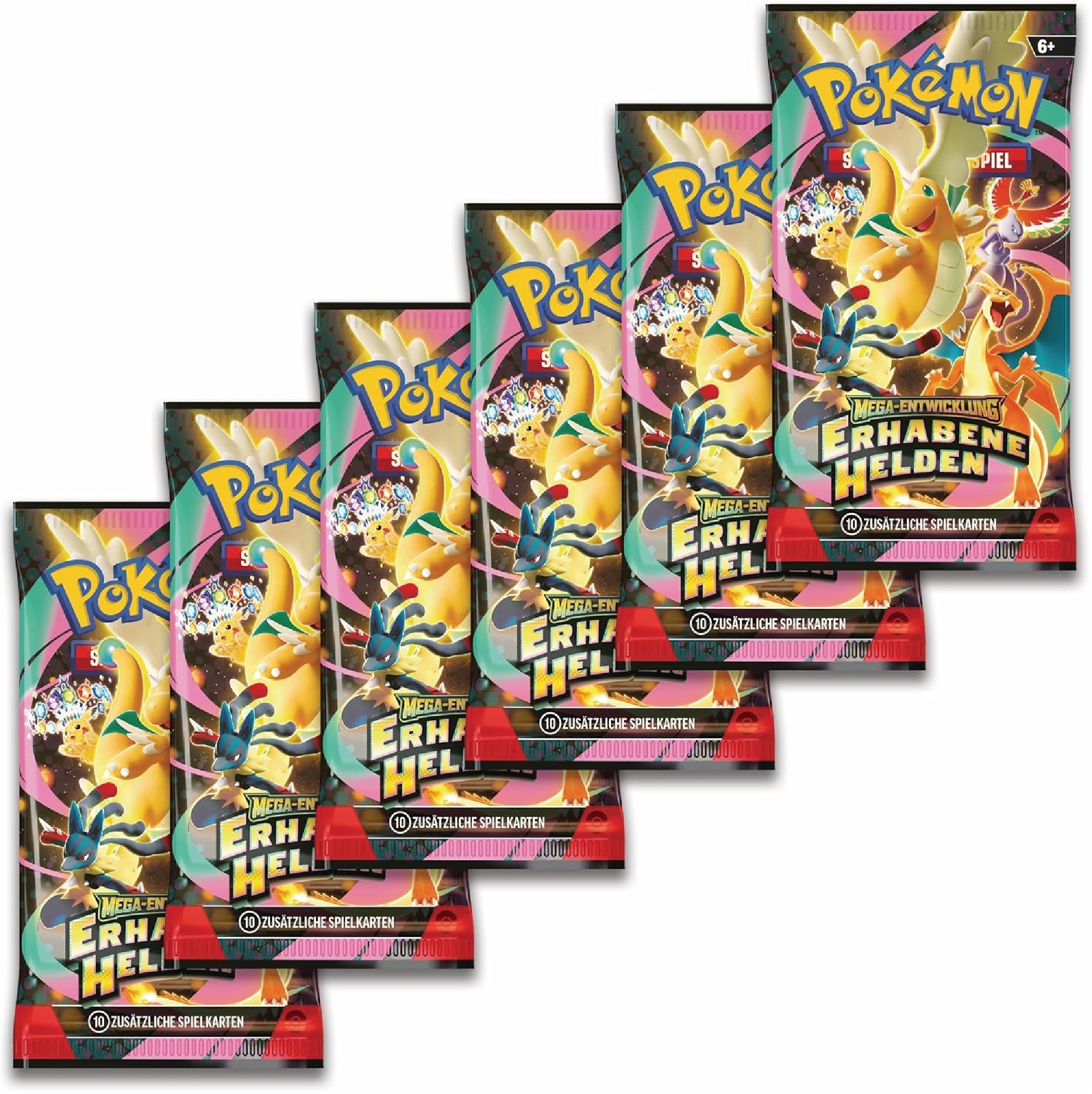 Pokemon Boosterbundle Mega-Entwicklung – Erhabene Helden (6 Boosterpacks)