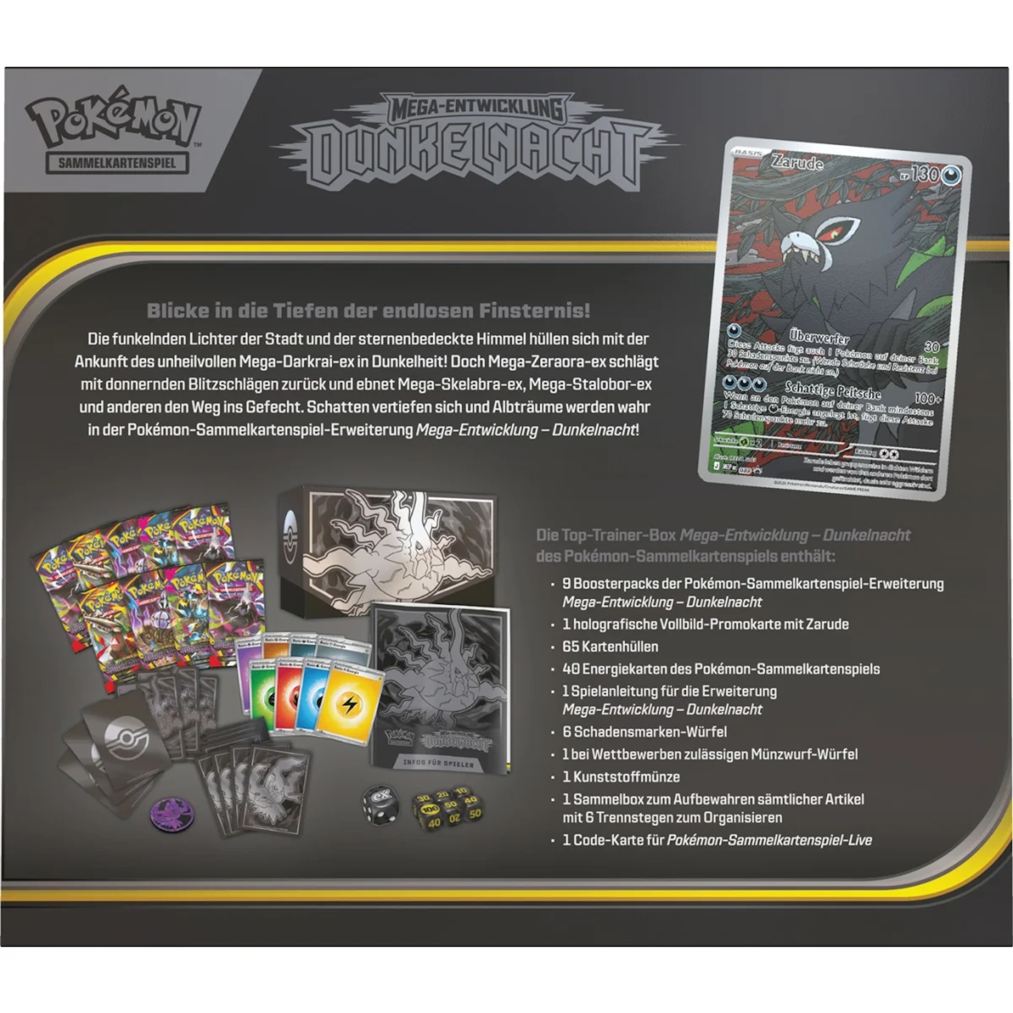 Pokemon ME05 Dunkelnacht Top Trainer Box (Deutsch)