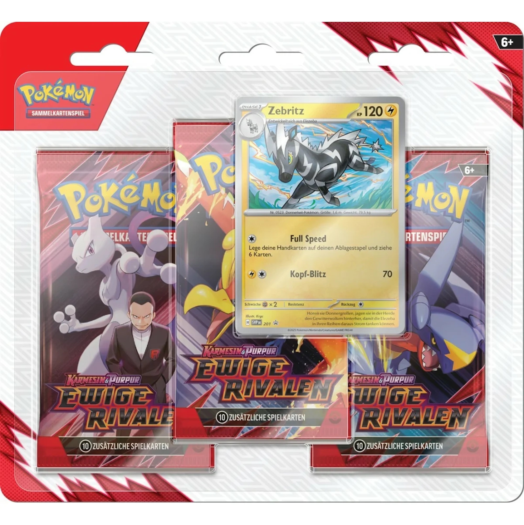 Pokemon KP10 Ewige Rivalen 3er Blister  (Deutsch)
