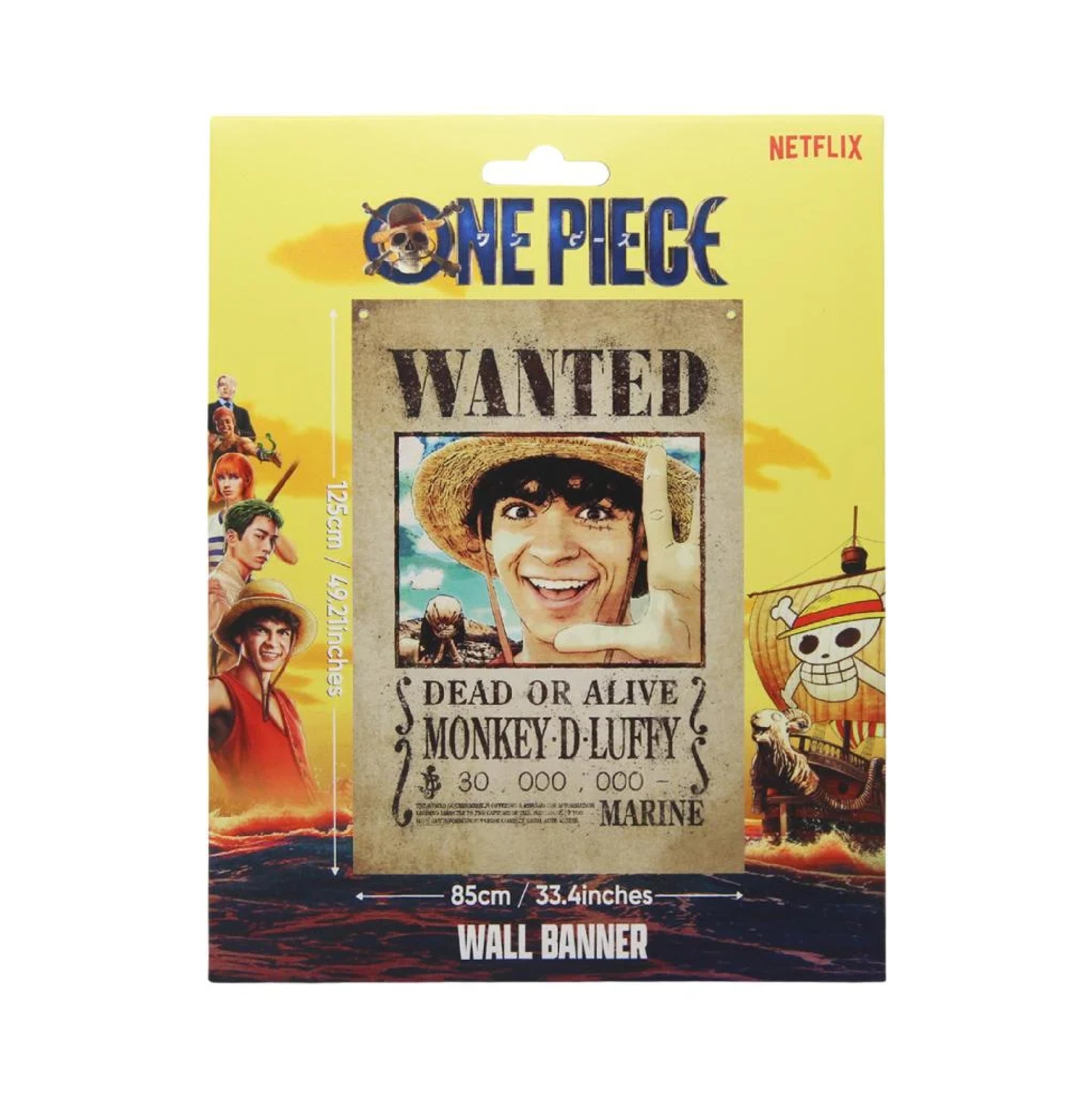 One Piece Wand Banner Monkey D. Luffy Netflix 125x85cm