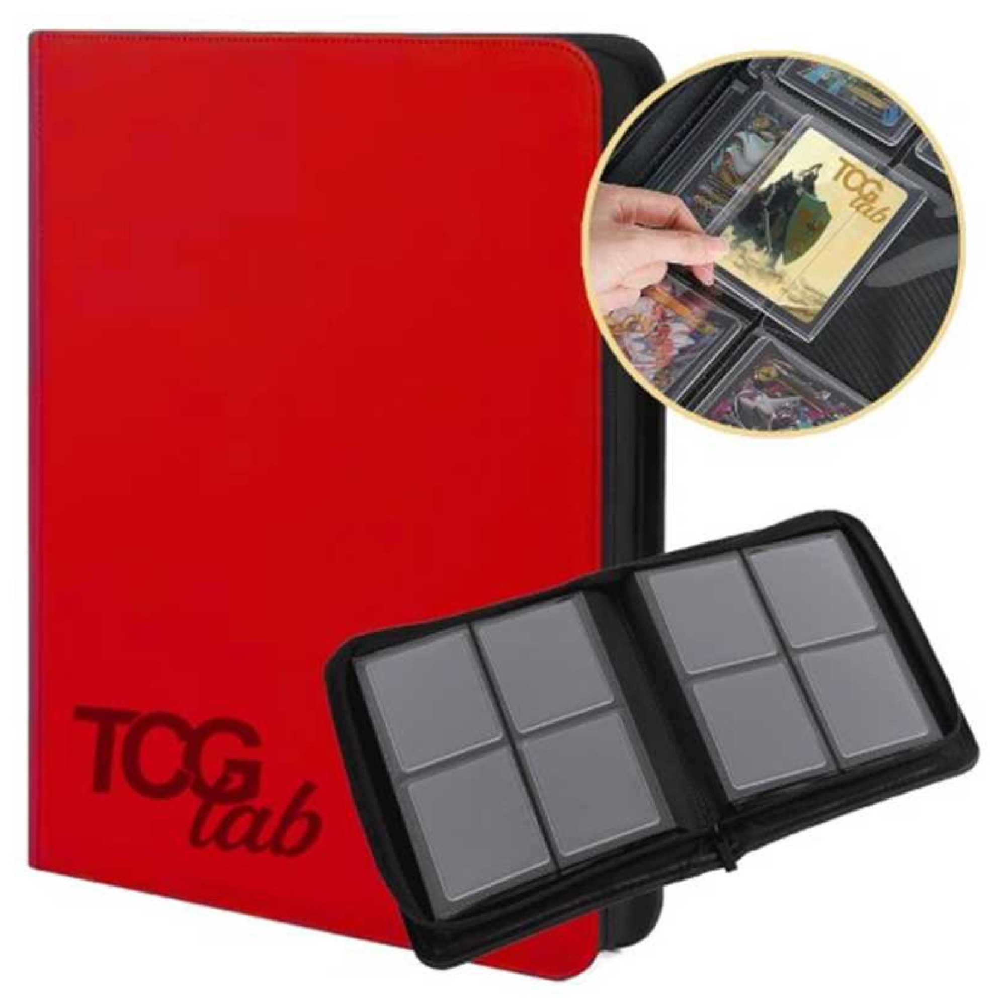 TcgLab - Toploader Album - Rot (max 112 Toploader)