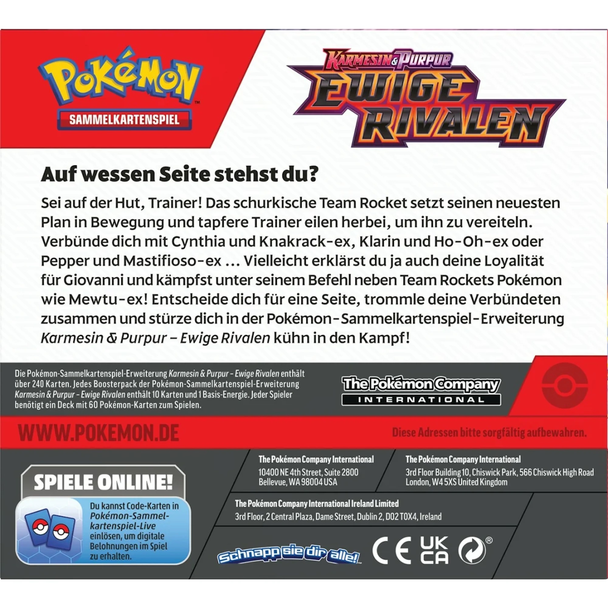 Pokemon KP10 Ewige Rivalen Display (36 Booster) (Deutsch)