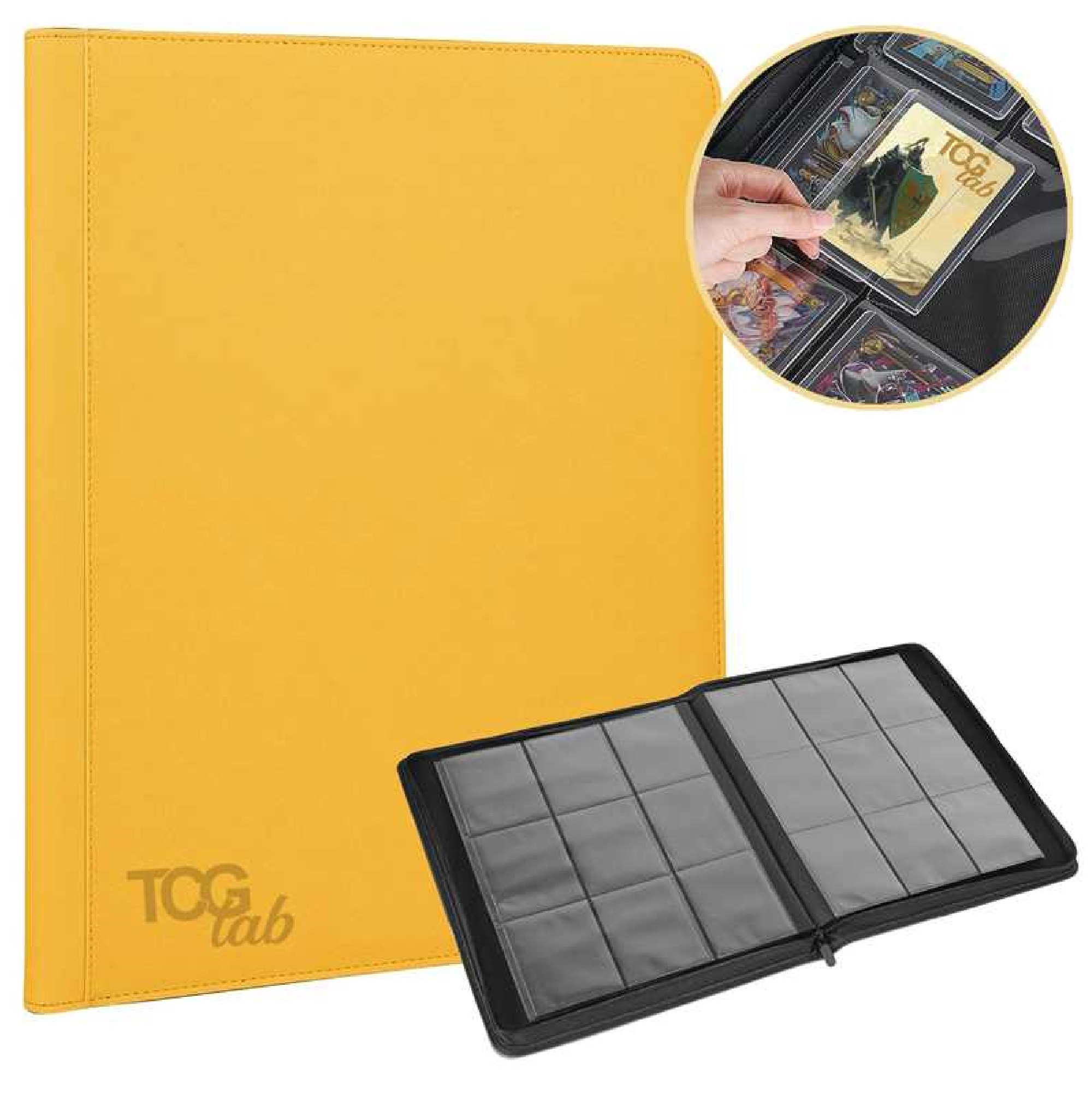 TcgLab Album 9 Pocket Holds 252 Toploaders (Gelb)