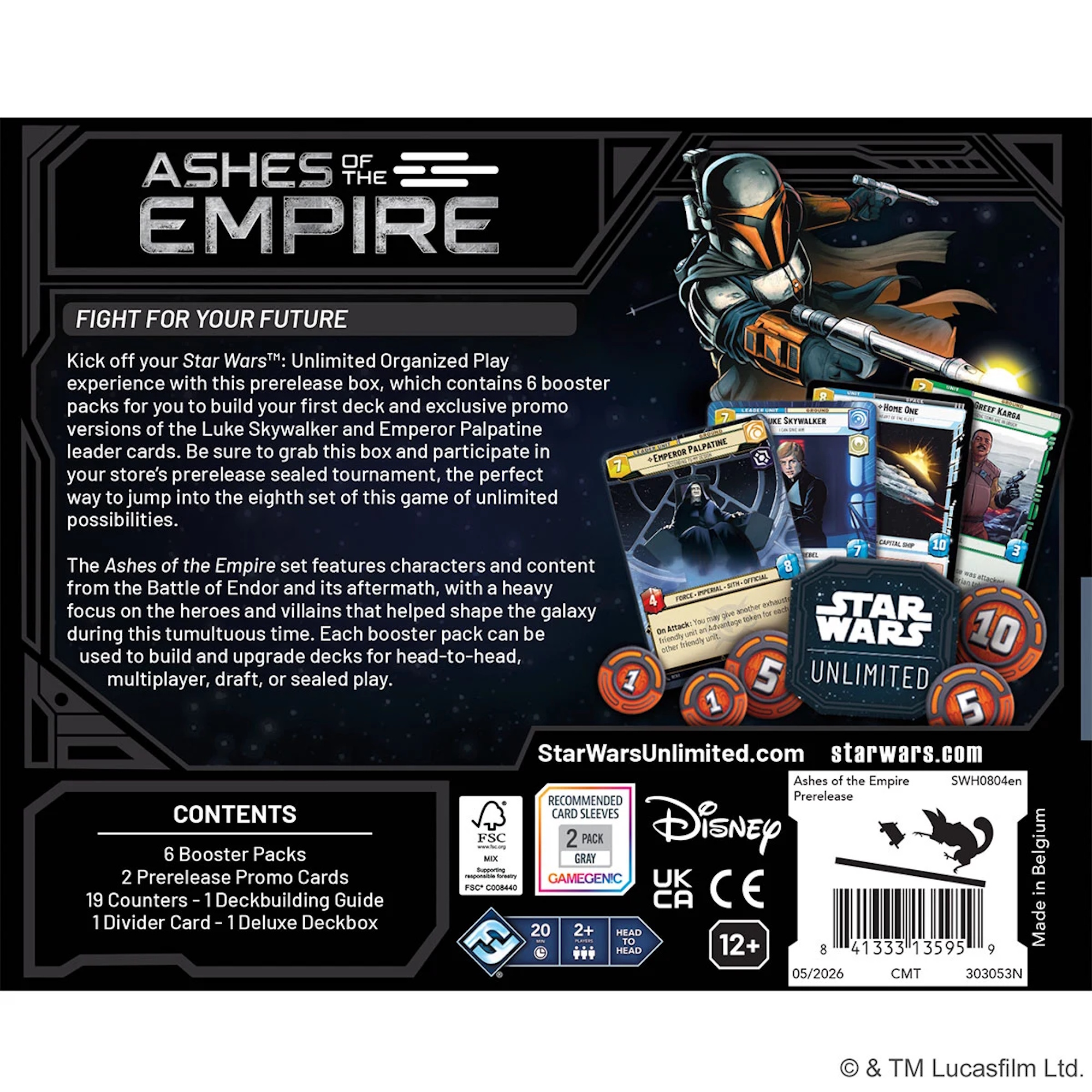 Star Wars Unlimited - Ashes Of The Empire Prerelease Box (Englisch)