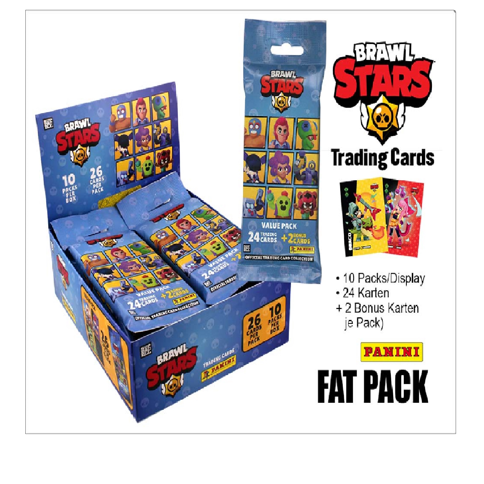 Brawl Stars Trading Cards Fat Pack (Display)