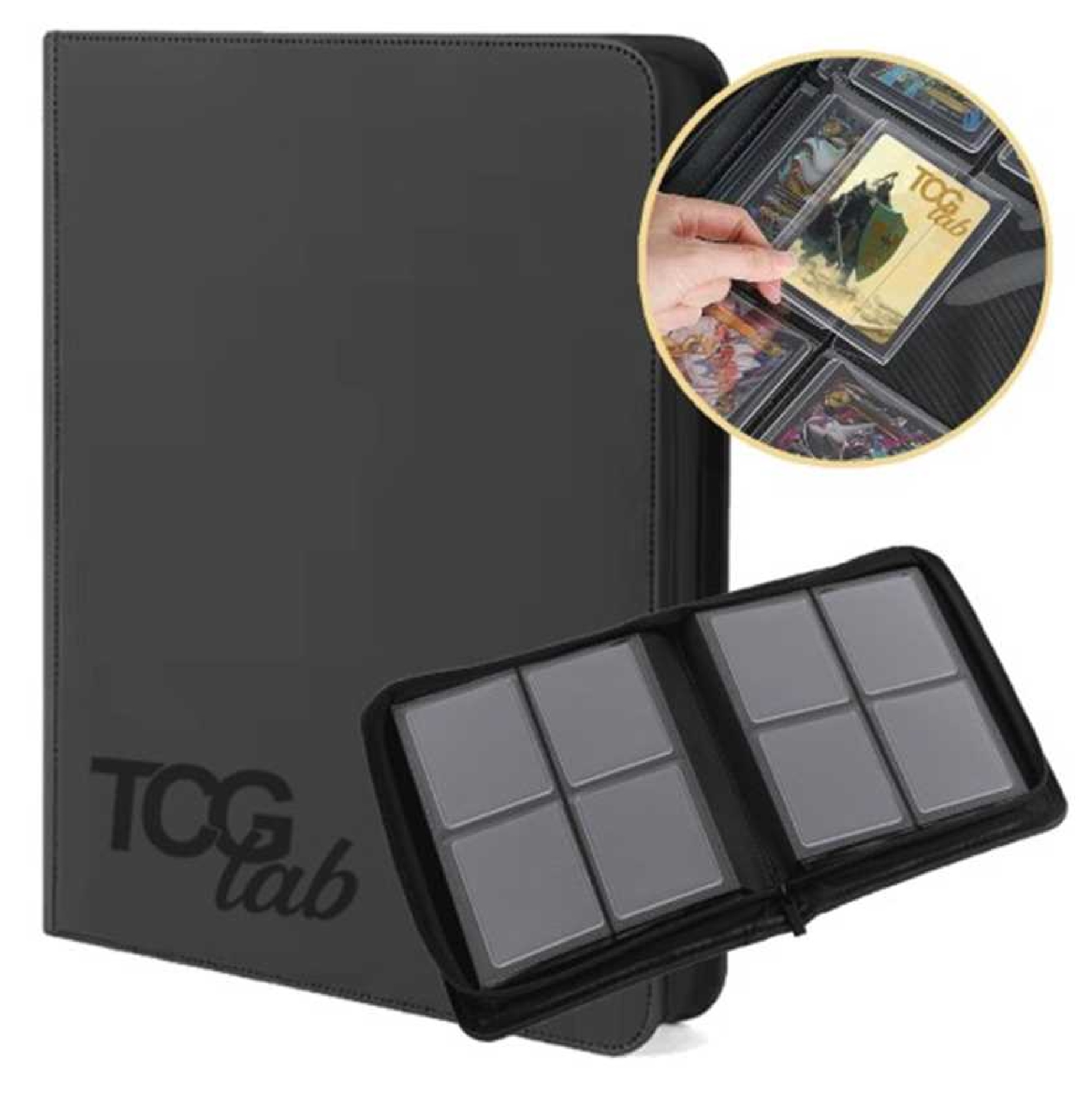 TcgLab - Toploader Album - Schwarz (max 112 Toploader)