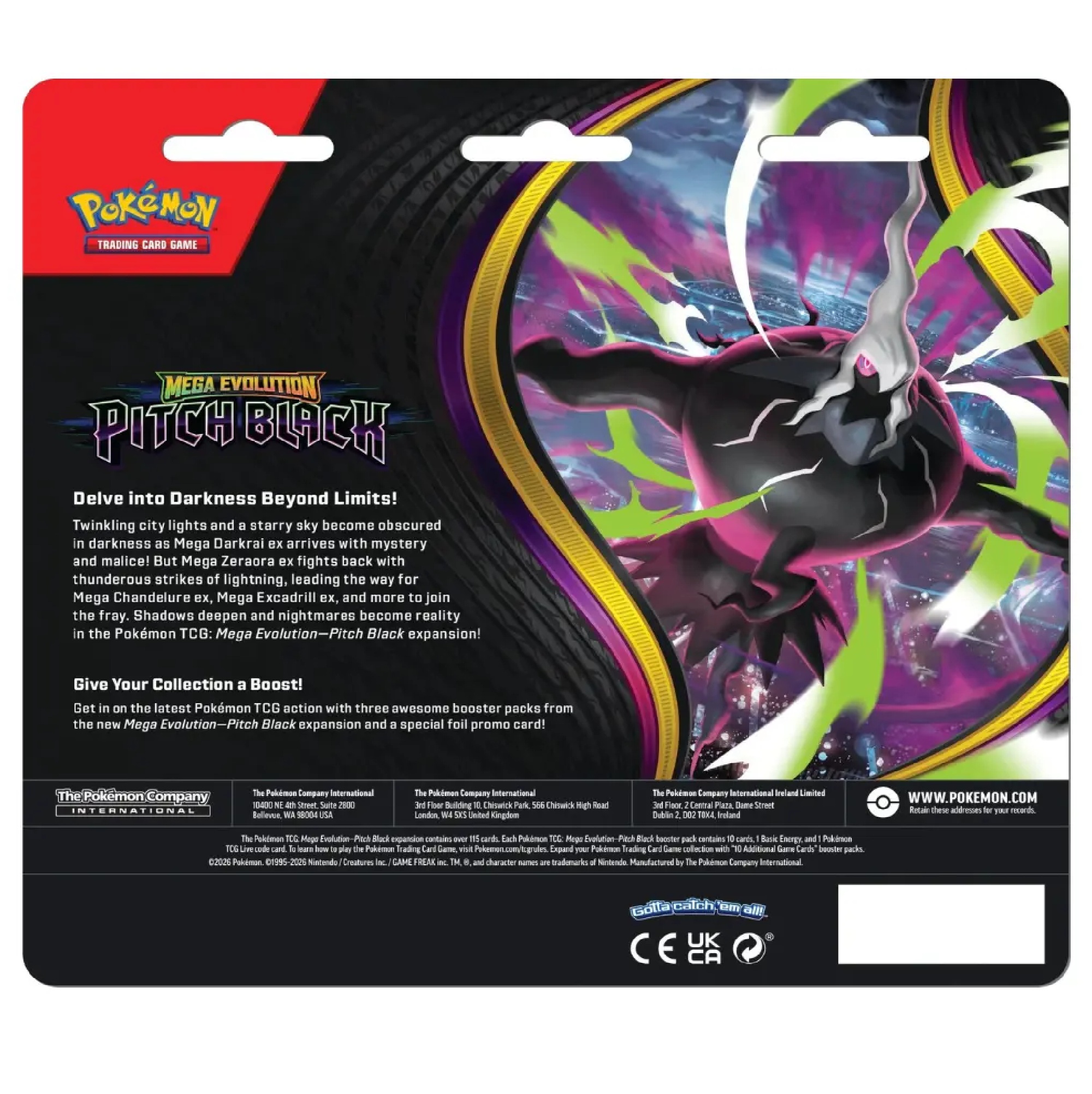 Pokemon ME05 Pitch Black 3er blister (Englisch)