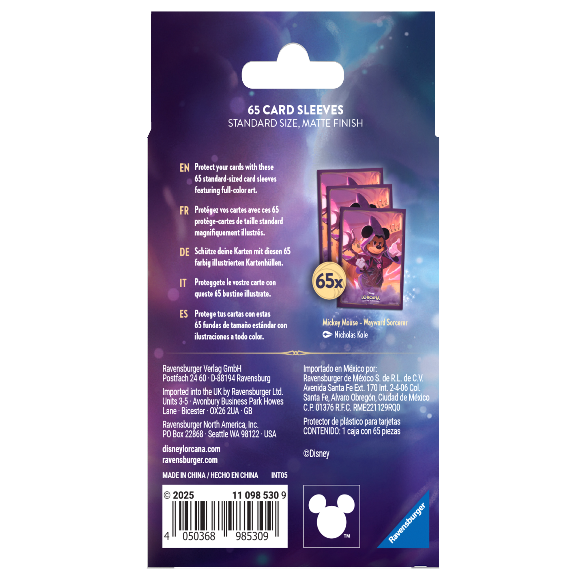Disney Lorcana Sleeves - Mickey - Eigenwilliger Zauberer