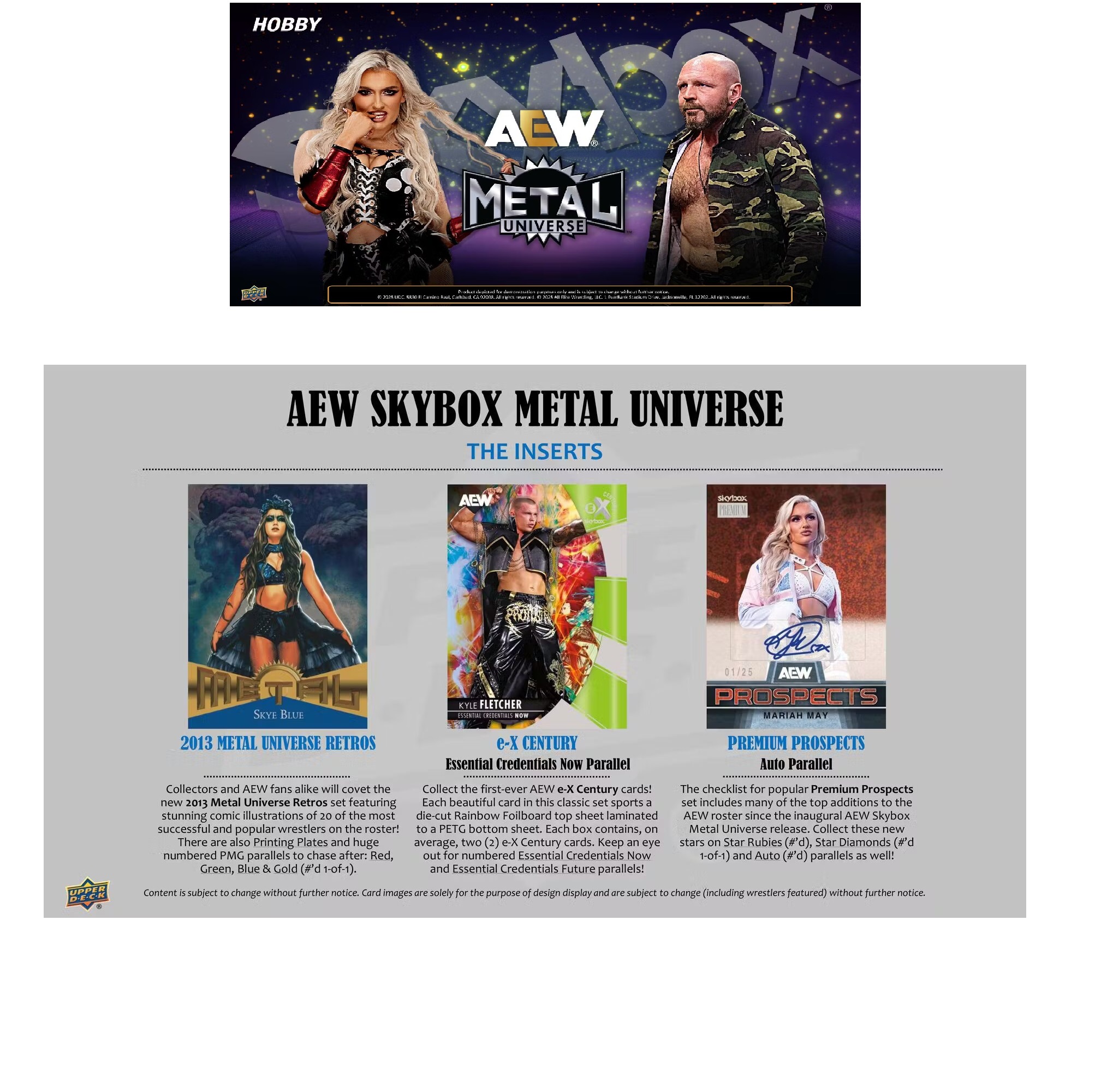 2025 Upper Deck AEW Skybox Metal Universe Wrestling (Hobby Box)