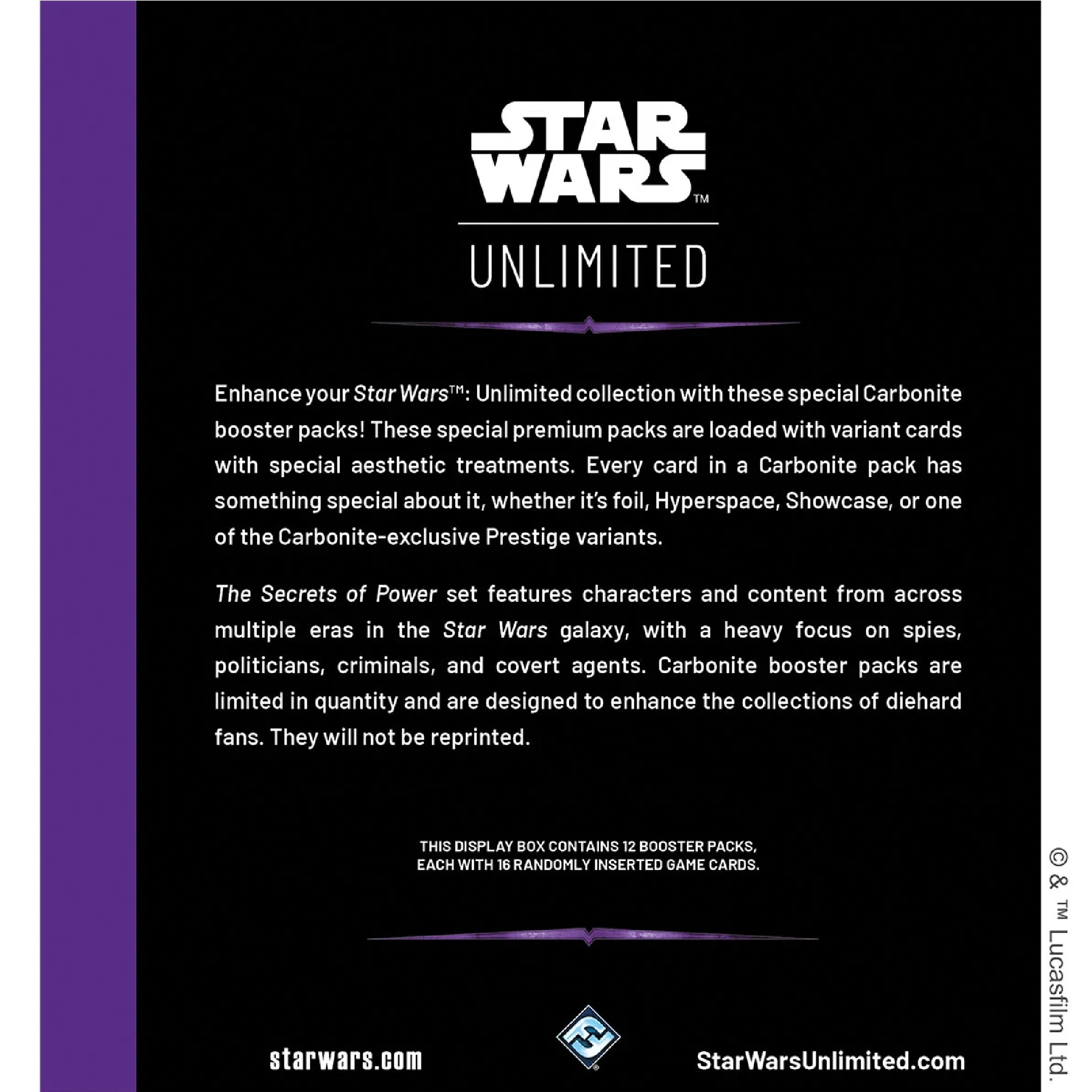 Star Wars Unlimited - Secrets of Power Carbonite Display (Englisch)