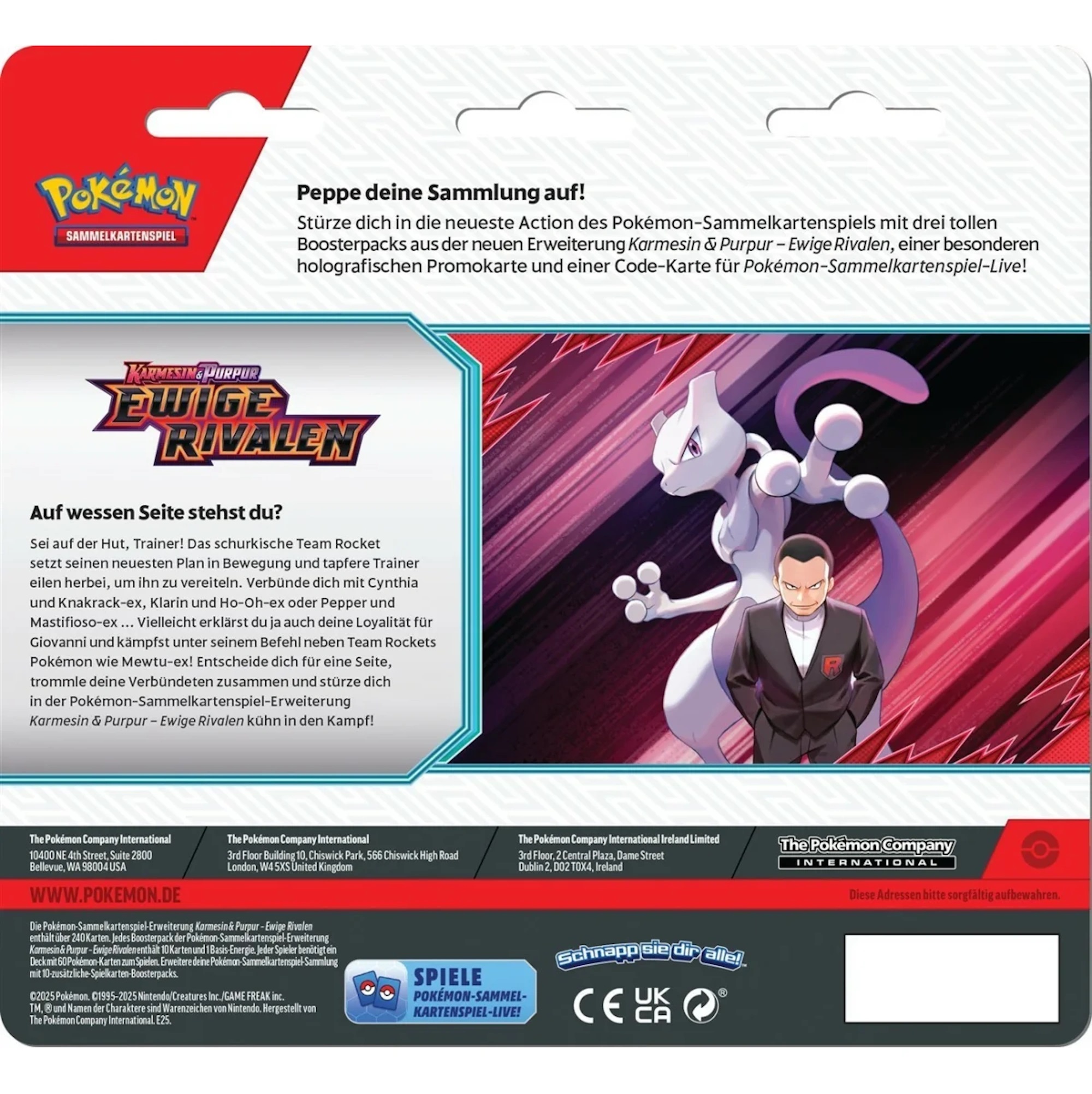 Pokemon KP10 Ewige Rivalen 3er Blister  (Deutsch)