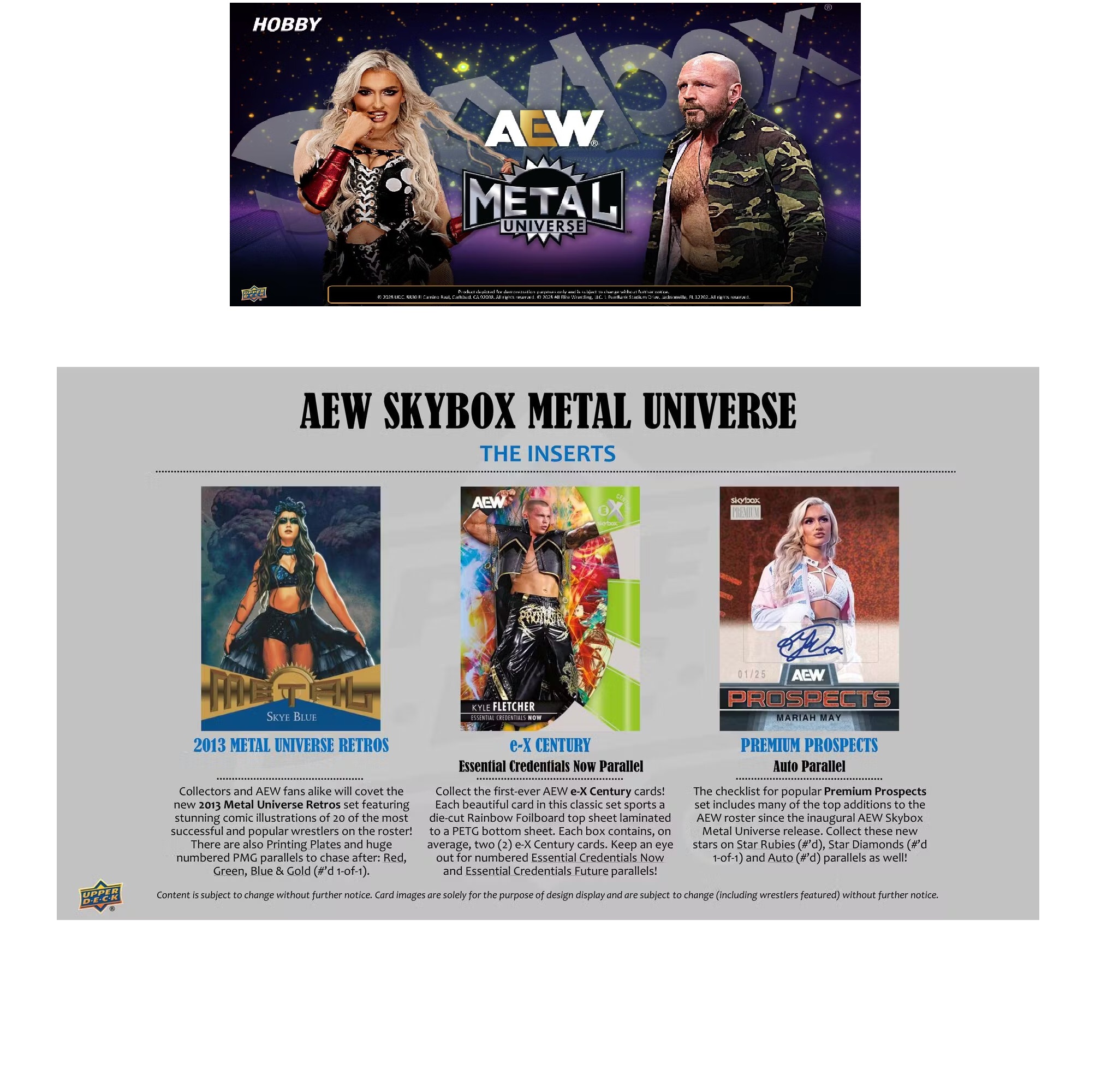 2025 Upper Deck AEW Skybox Metal Universe Wrestling (Hobby Box)