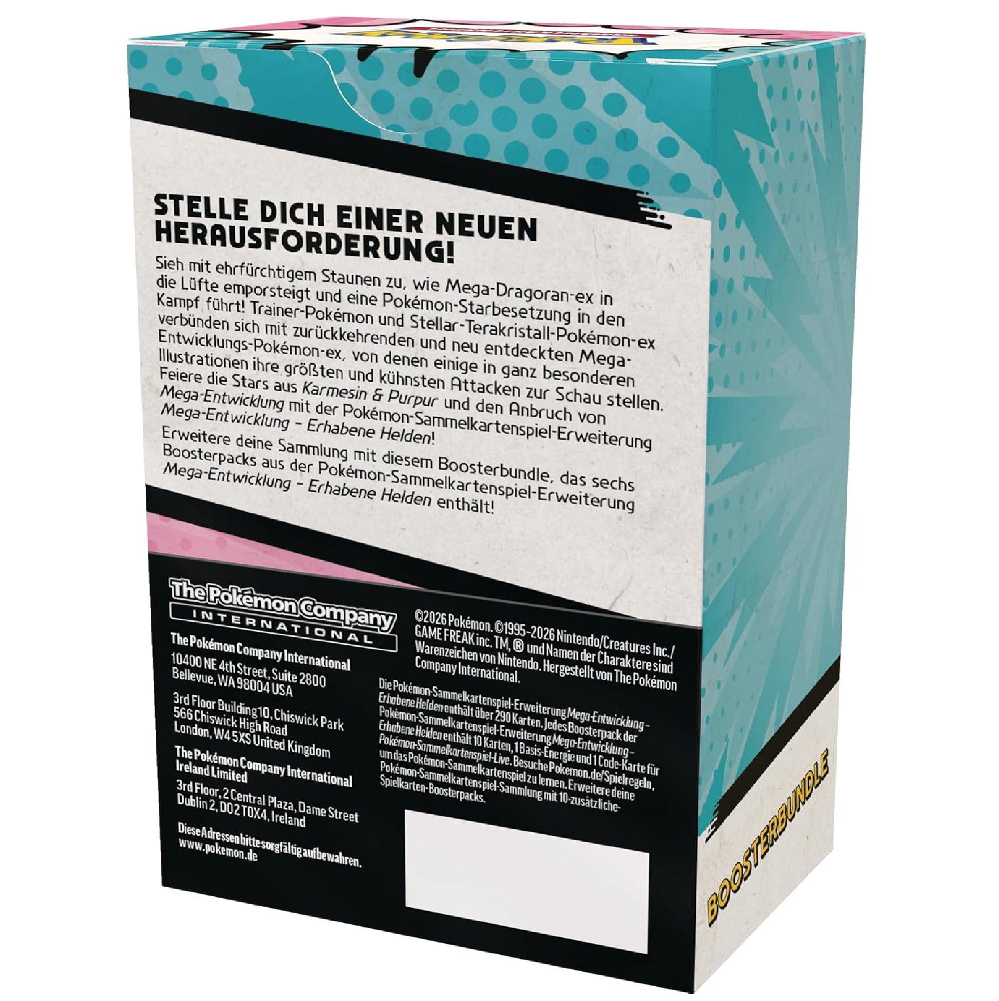 Pokemon Boosterbundle Mega-Entwicklung – Erhabene Helden (6 Boosterpacks)